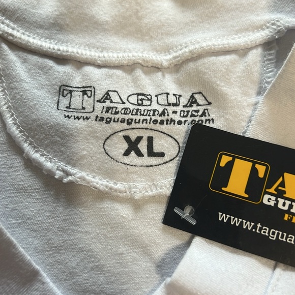 Tagua Spandex Holster White V Neck Size XL Stretch Short Sleeve T Shirt - Picture 4 of 6